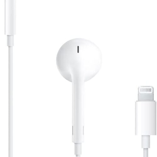 Apple EarPods Headphones with Lightning Connector, Wired Ear Buds for iPhone with Built-in Remote to Control Music, Phone Calls, and Volume