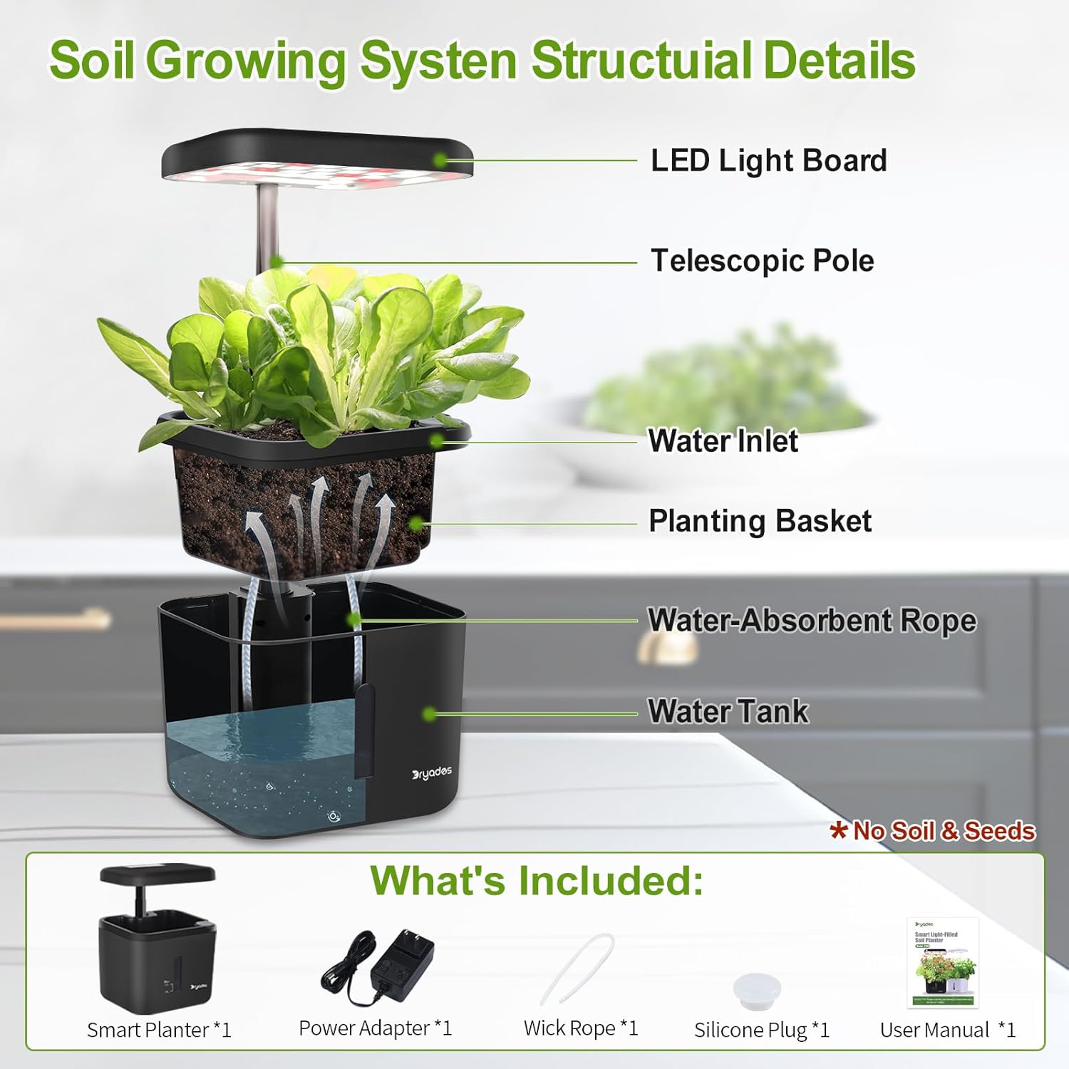 Indoor Garden Growing Systems Self-Watering Plant Pot - Image 4